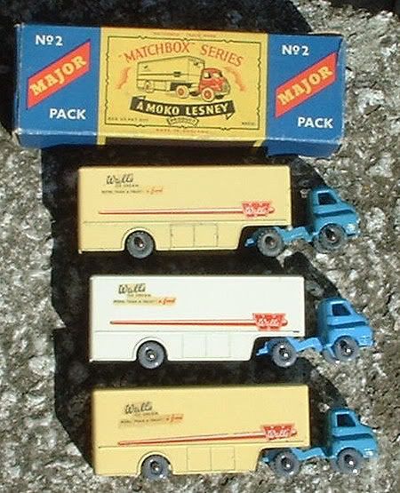レズニー 　ウォルズ　アイスクリーム　トラック ベッドフォード Lesney Matchbox Major pack M2a Bedford Walls ice cream truck